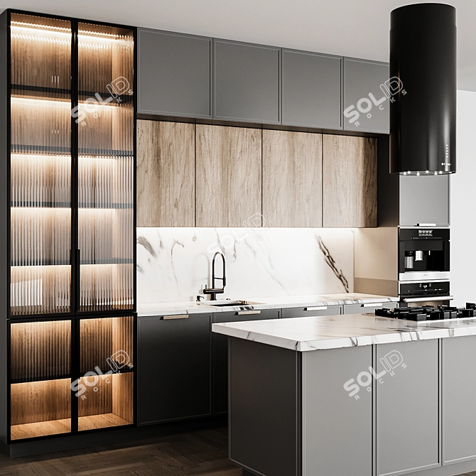 Modern Kitchen Appliance 3D model image 1