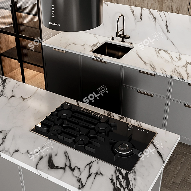 Modern Kitchen Appliance 3D model image 4