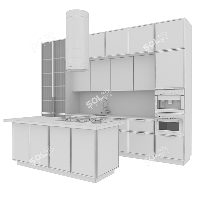 Modern Kitchen Appliance 3D model image 5