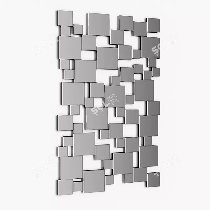 Title: Elegant Yovas Wall Mirror 3D model image 1