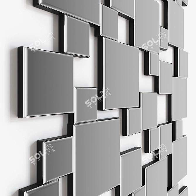Title: Elegant Yovas Wall Mirror 3D model image 3