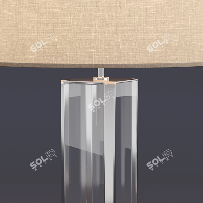 Refined Crystal Tower Table Lamp 3D model image 2