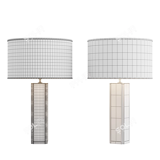 Refined Crystal Tower Table Lamp 3D model image 9