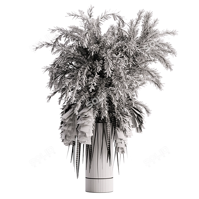 Vintage Dry Plants Collection 3D model image 5