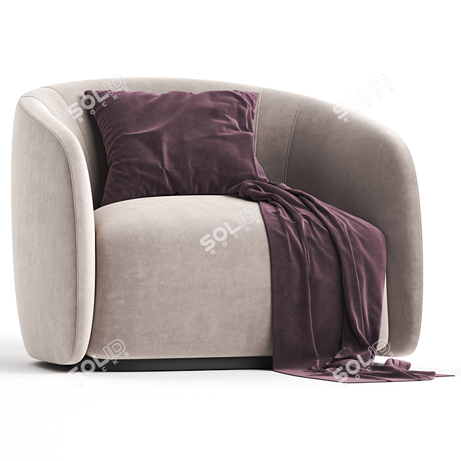 Elegant Fanny Armchair: A Perfect Blend of Style and Comfort 3D model image 1