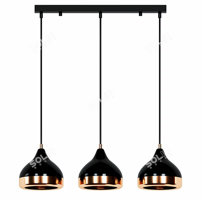 Elegant Drop Pendant Light 3D model image 1