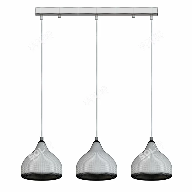 Elegant Drop Pendant Light 3D model image 2