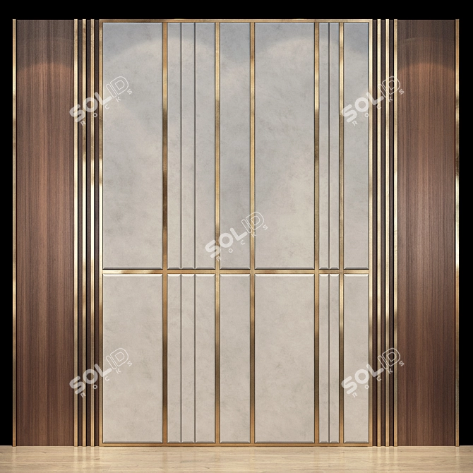 Elegant Illumination: Deta Wall Panel 3D model image 1