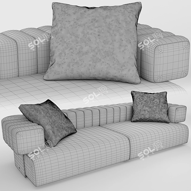 Elegant Fendi Casa Truman Sofa 3D model image 5