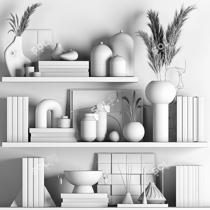 Elegant Decor Set 3D model image 3