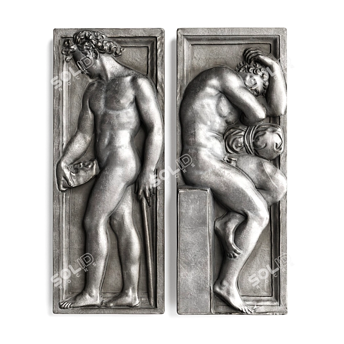 ErgoWall Athletes Relief Panel 3D model image 1