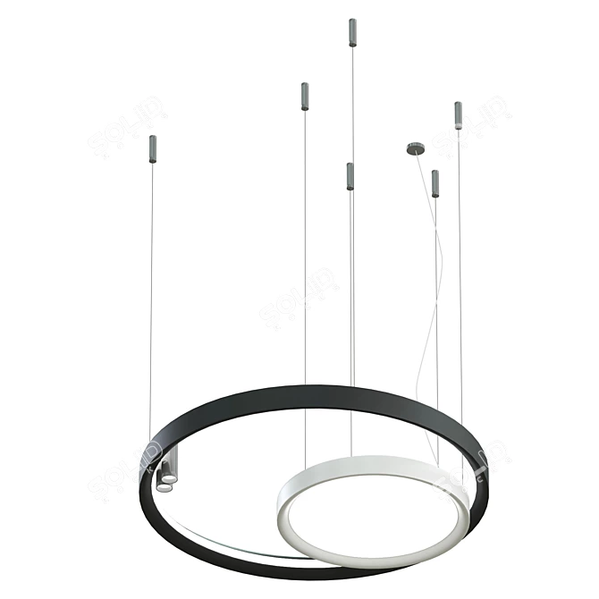 Elegant LBS Chandelier 3D model image 1