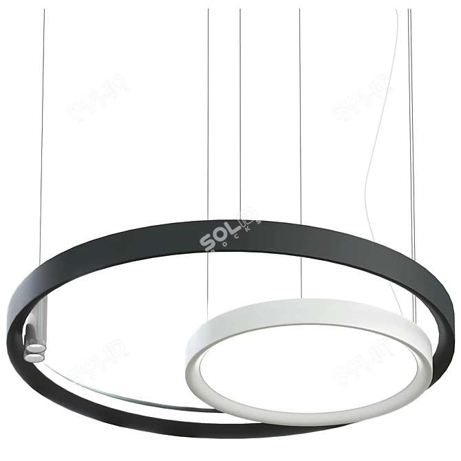 Elegant LBS Chandelier 3D model image 2