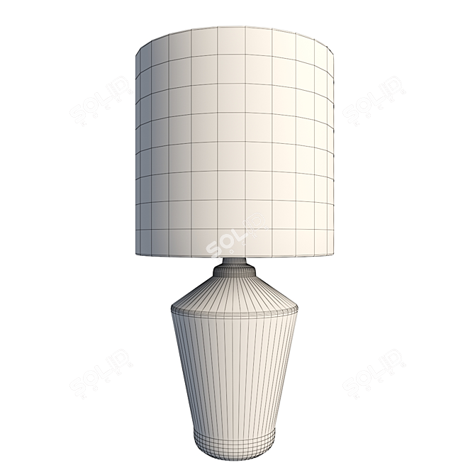 Elegant Brass Table Lamp 3D model image 6