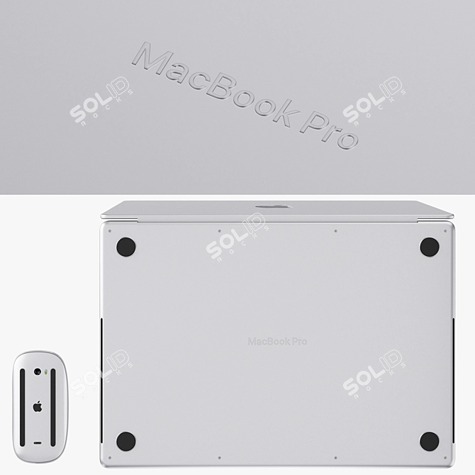 Sleek and Powerful: Apple MacBook Pro 16" 2021 3D model image 3