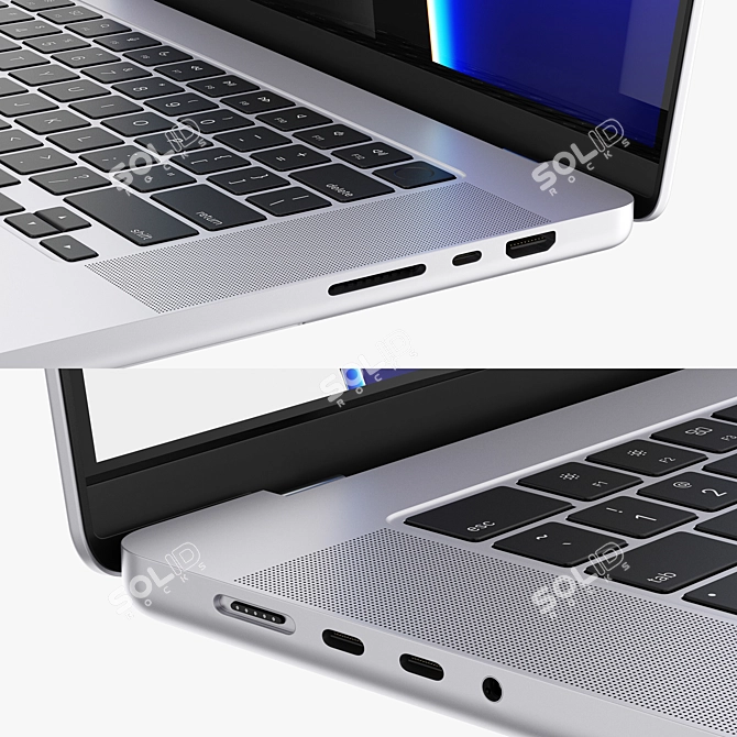 Sleek and Powerful: Apple MacBook Pro 16" 2021 3D model image 4