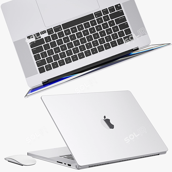 Sleek and Powerful: Apple MacBook Pro 16" 2021 3D model image 5