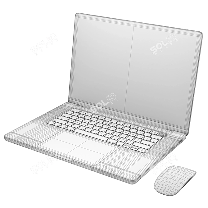 Sleek and Powerful: Apple MacBook Pro 16" 2021 3D model image 7