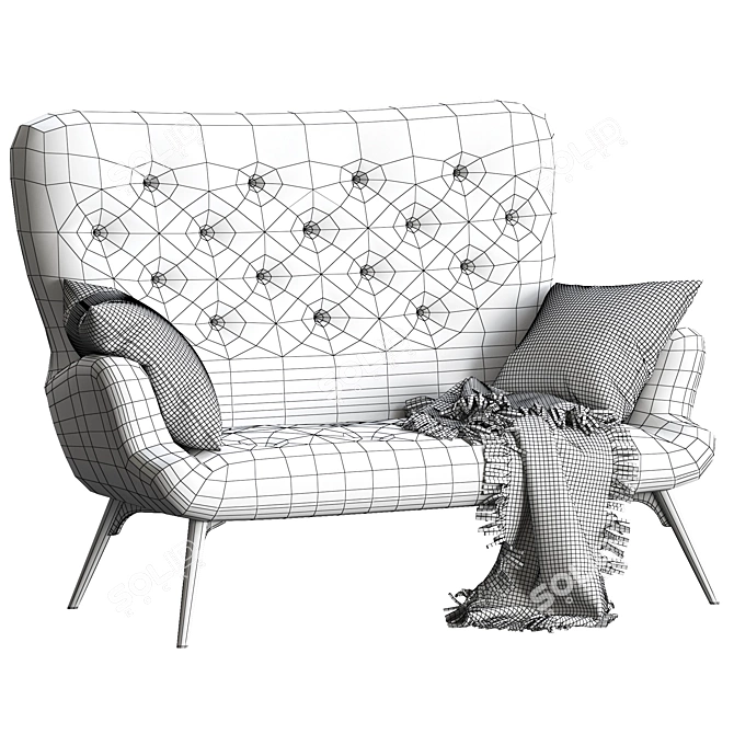 KALEIDOS Modern 2-Seater Sofa 3D model image 5