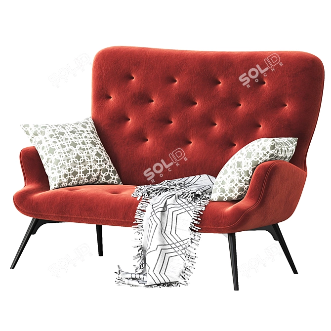 KALEIDOS Modern 2-Seater Sofa 3D model image 10