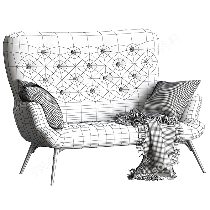 KALEIDOS Modern 2-Seater Sofa 3D model image 11