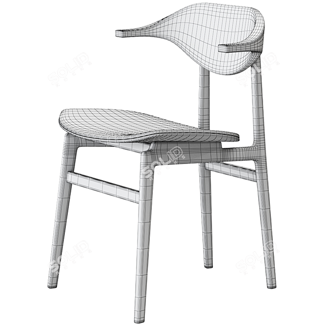 Nor11 Buffalo Chair: Integrated Cushion & Versatile Design 3D model image 4