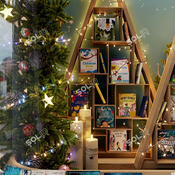 New Year Bookstore Showcase: Festive Reading Delights 3D model image 3