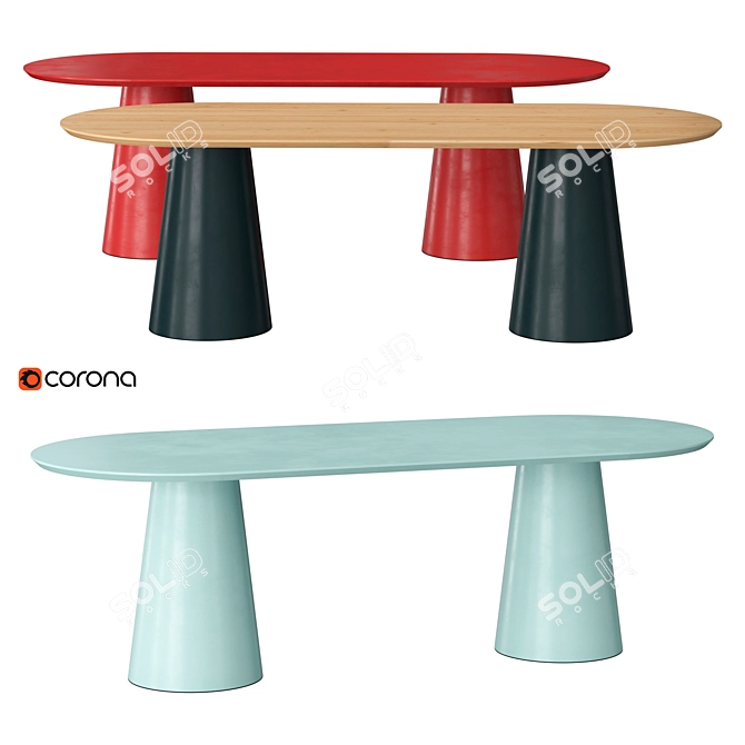 Orion Modern Dining Table 3D model image 1