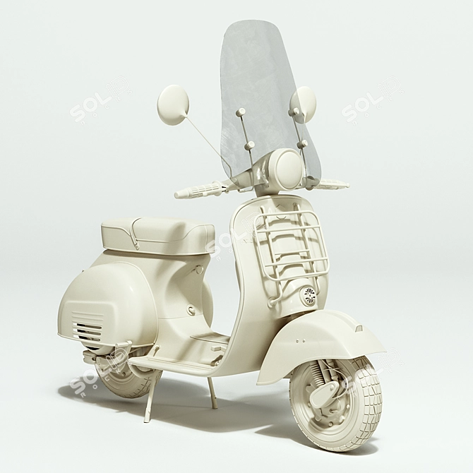 Vintage Vespa 3 - High Quality and Detailed 3D model image 7