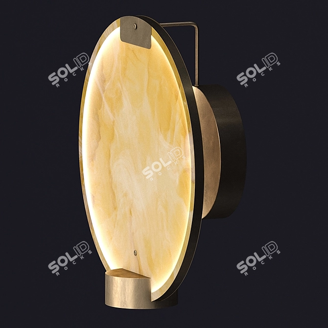 Masiero HORO: Brass and Spectrum Glass Pendant 3D model image 2