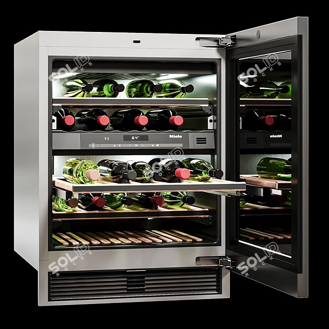 Luxury Wine Cooler Fridge 3D model image 3