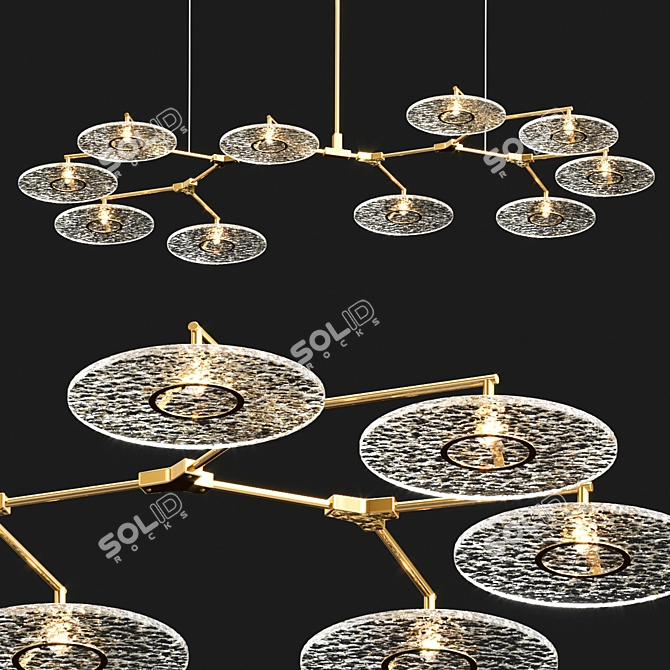 Ethereal Glow: Raita Chandelier 3D model image 3