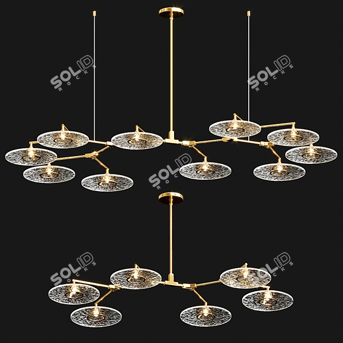 Ethereal Glow: Raita Chandelier 3D model image 1