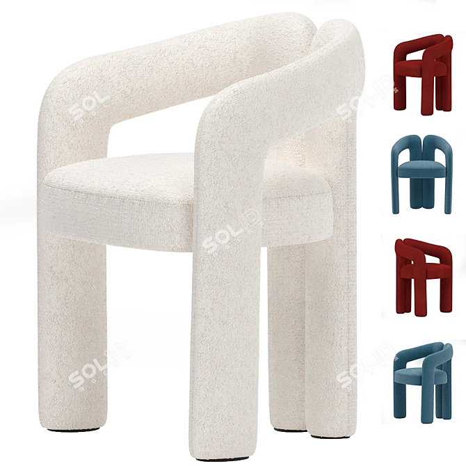 Minimalist Cassina DUDET Chair 3D model image 1