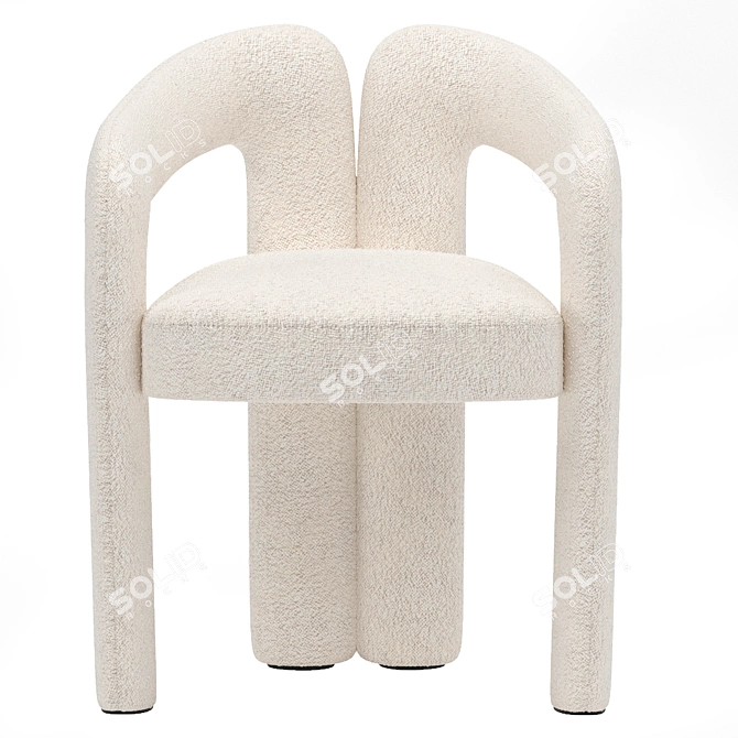 Minimalist Cassina DUDET Chair 3D model image 4