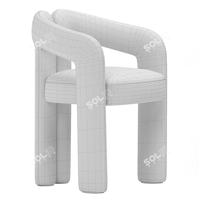 Minimalist Cassina DUDET Chair 3D model image 5