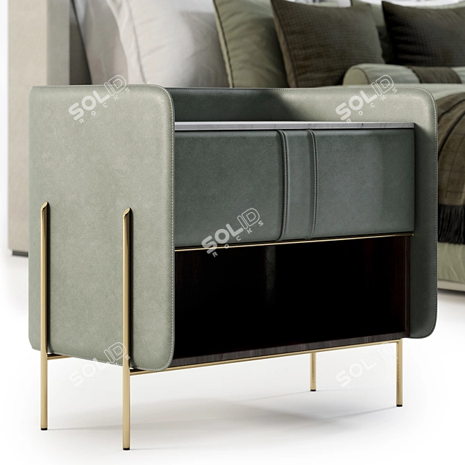 RH Modena Vertical Bed: High-Quality, Unwrapped, V-Ray Render 3D model image 5