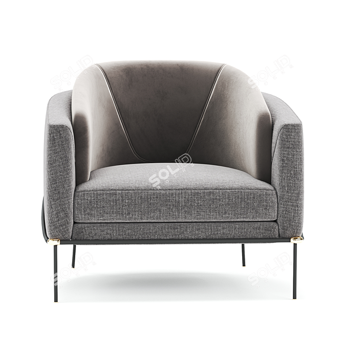 Elegant FIL NOIR Armchair: A Modern Beauty 3D model image 3