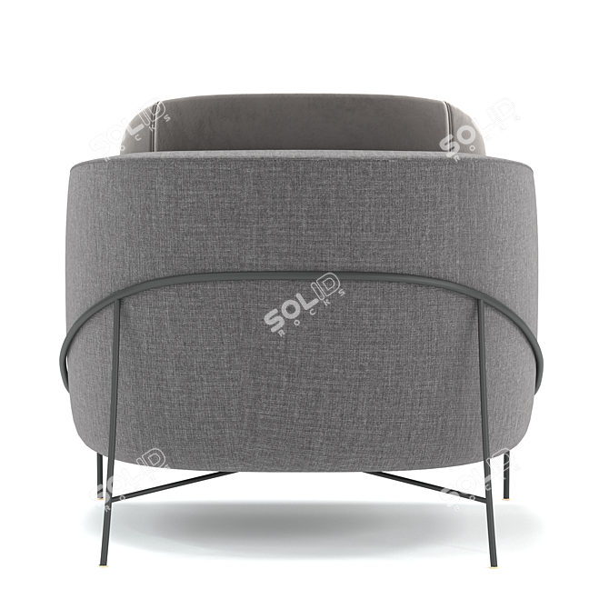 Elegant FIL NOIR Armchair: A Modern Beauty 3D model image 4