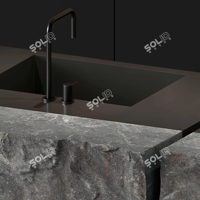 Sleek Kitchen Set 01: Stylish and Functional 3D model image 2