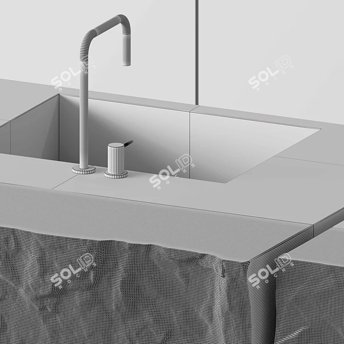 Sleek Kitchen Set 01: Stylish and Functional 3D model image 3