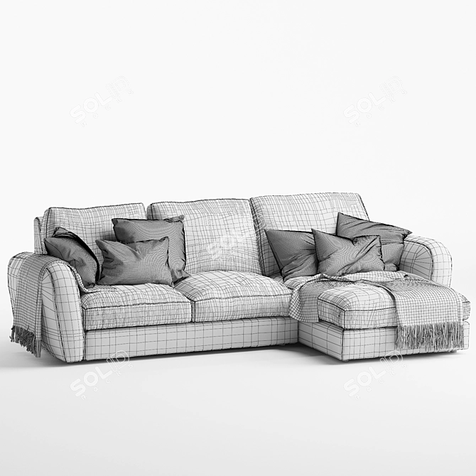 ComfortMax Chaise Sofa 3D model image 7