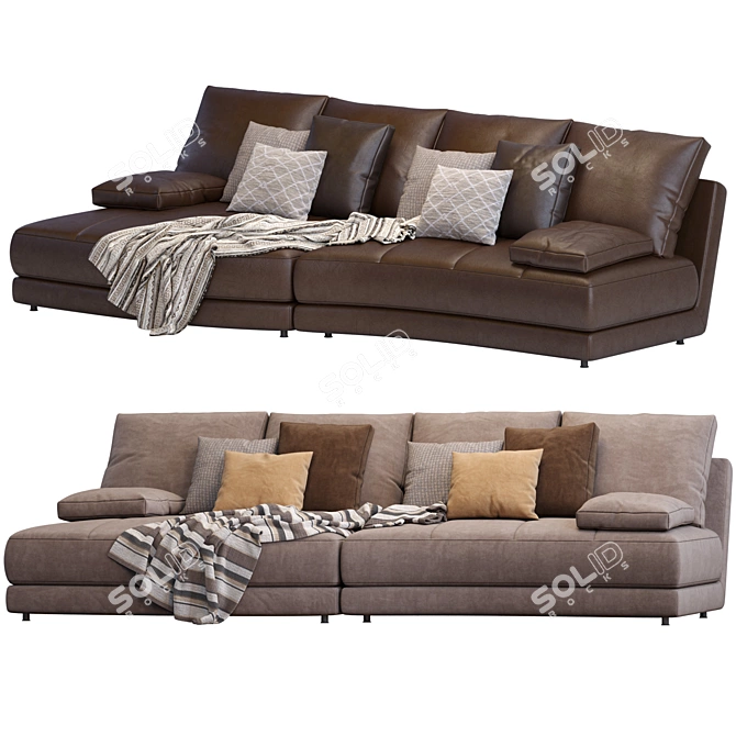 Modern Italian Sofa: Evans by Ditreitalia 3D model image 2