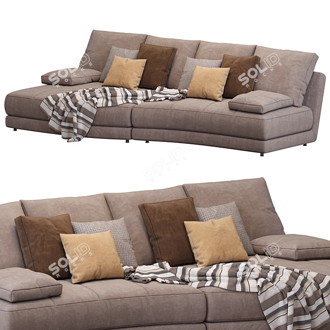 Modern Italian Sofa: Evans by Ditreitalia 3D model image 5
