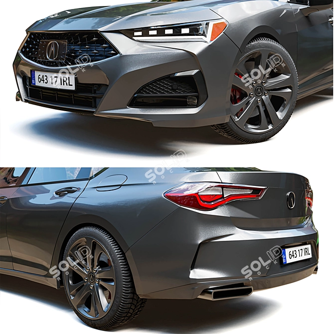 Sleek and Stylish Acura TLX 3D model image 4