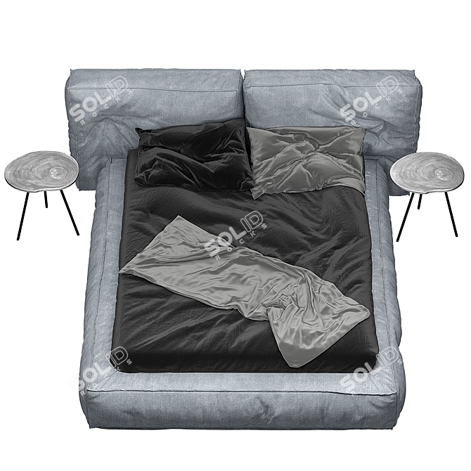 Bonaldo Fluff Bed: Ultimate Comfort 3D model image 2