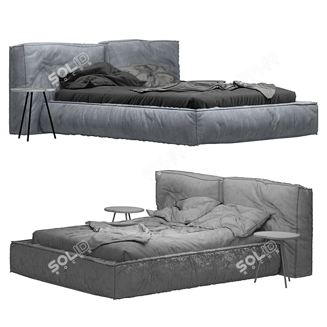 Bonaldo Fluff Bed: Ultimate Comfort 3D model image 3