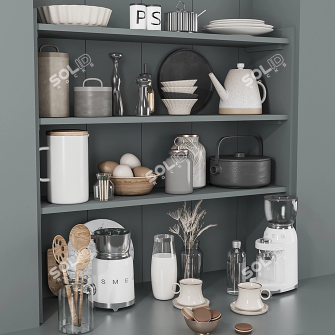 High-Quality Kitchen Accessories 3D model image 3