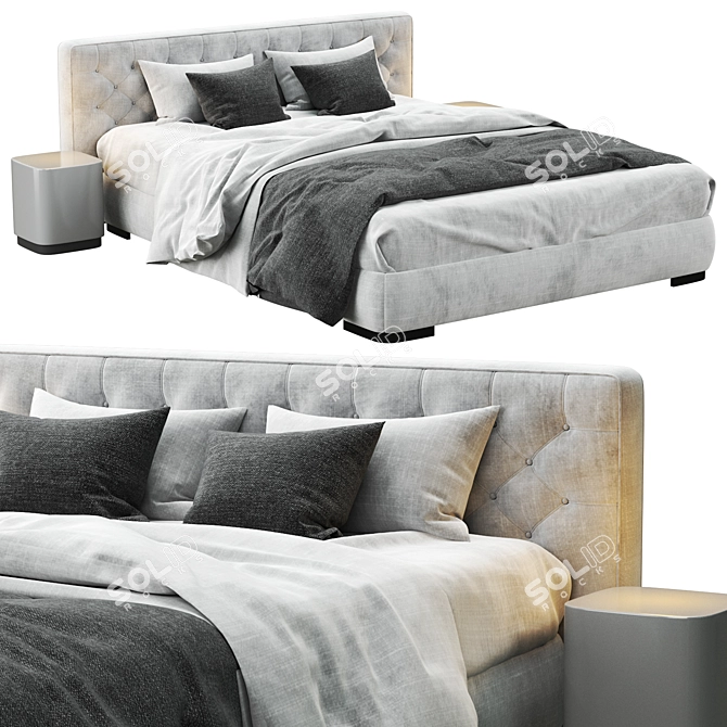 Contemporary Meridian Beds 3D model image 2