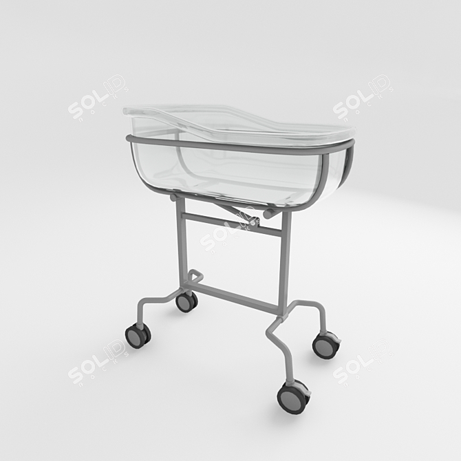 Hospital Infant Bed 3D model image 1